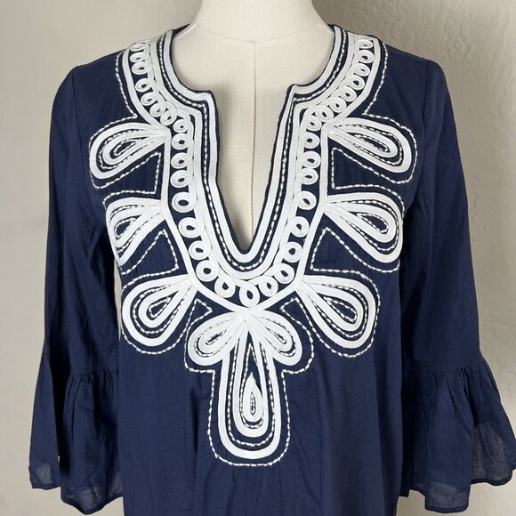 Lilly Pulitzer Size XS Navy Blue Swim Piet Coverup Dress Embroidered Size XS NEW - Picture 2 of 12